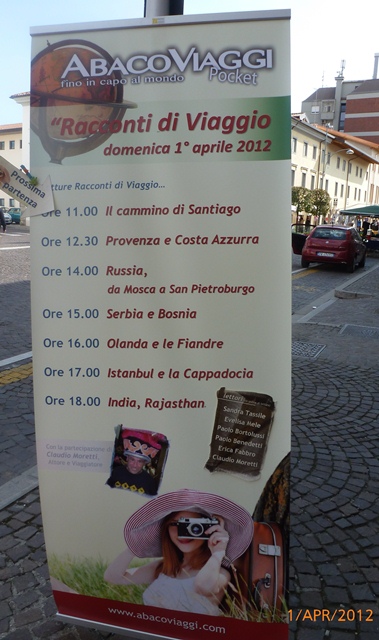 1° aprile 12: CODROIPO: FESTA DI PRIMAVERA con RACCONTI DI VIAGGIO