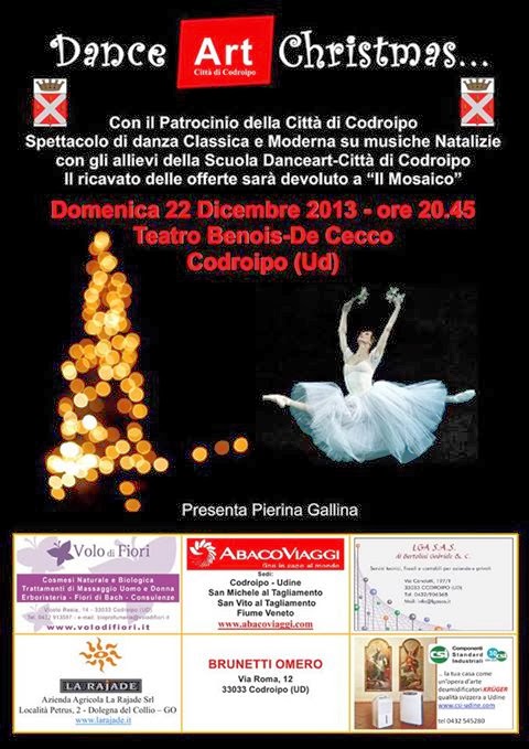 DANCEART CHRISTMAS a Codroipo (UD) teatro Benois: 22 dic 13