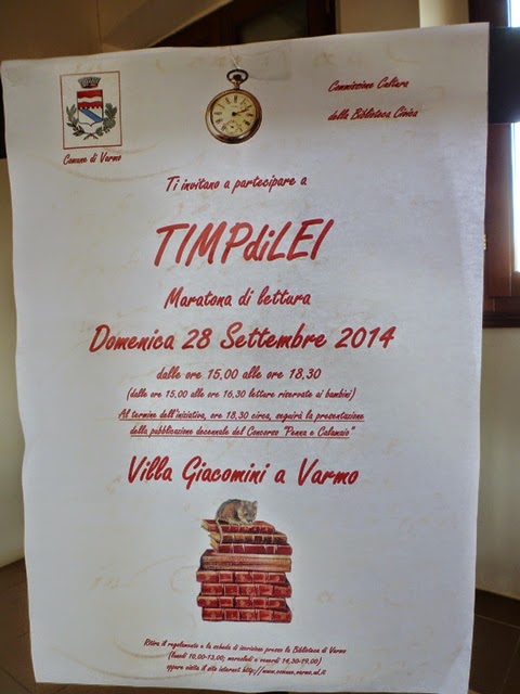 TIMP DI LEI (MARATONA DI LETTURA) a VARMO (UD) 28 ottobre 2014